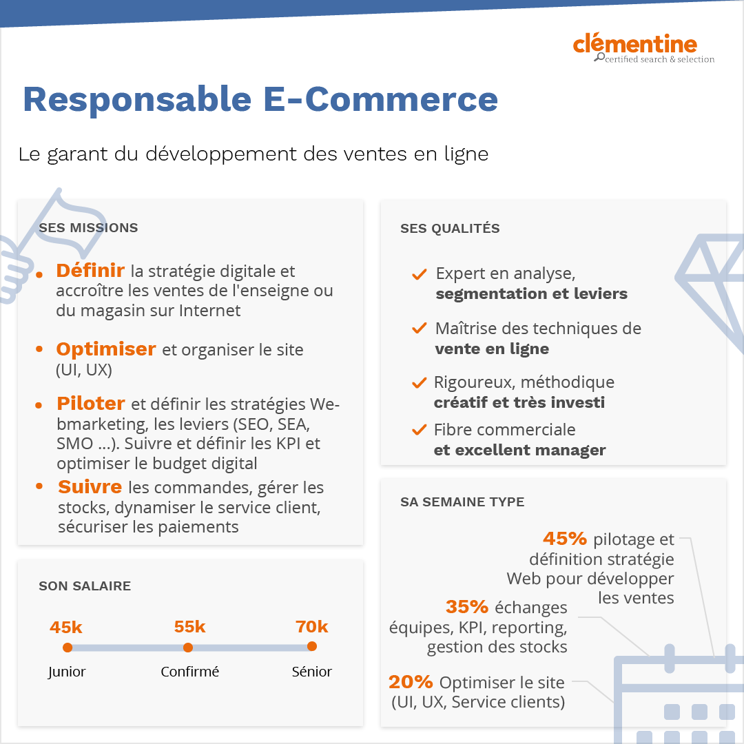 Responsable e-commerce infographie