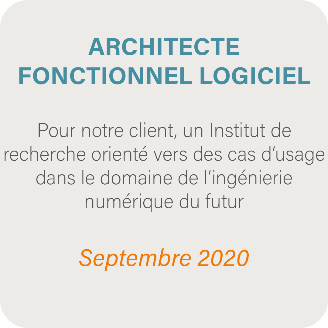 Architecte Fonctionnel Logiciel