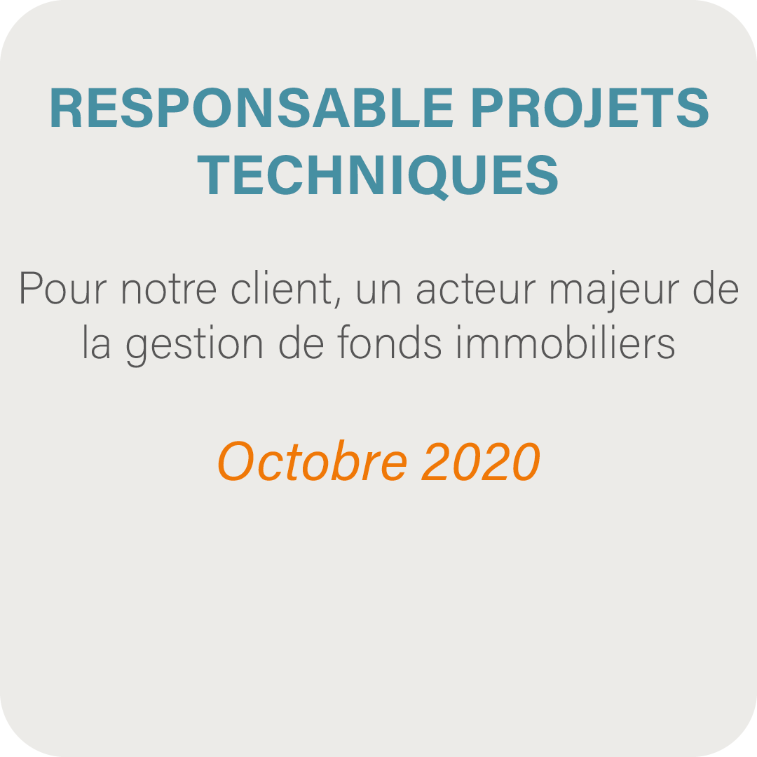 Responsable projets techniques